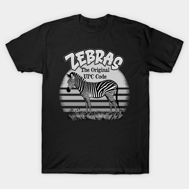 Zebras - The Original UPC Code T-Shirt by Graphic Duster